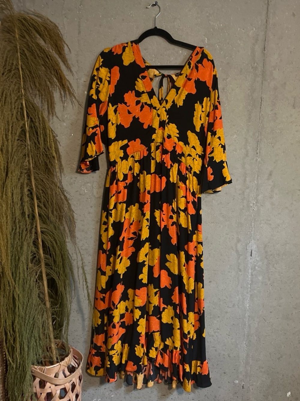 TopShop open back floral maxi dress